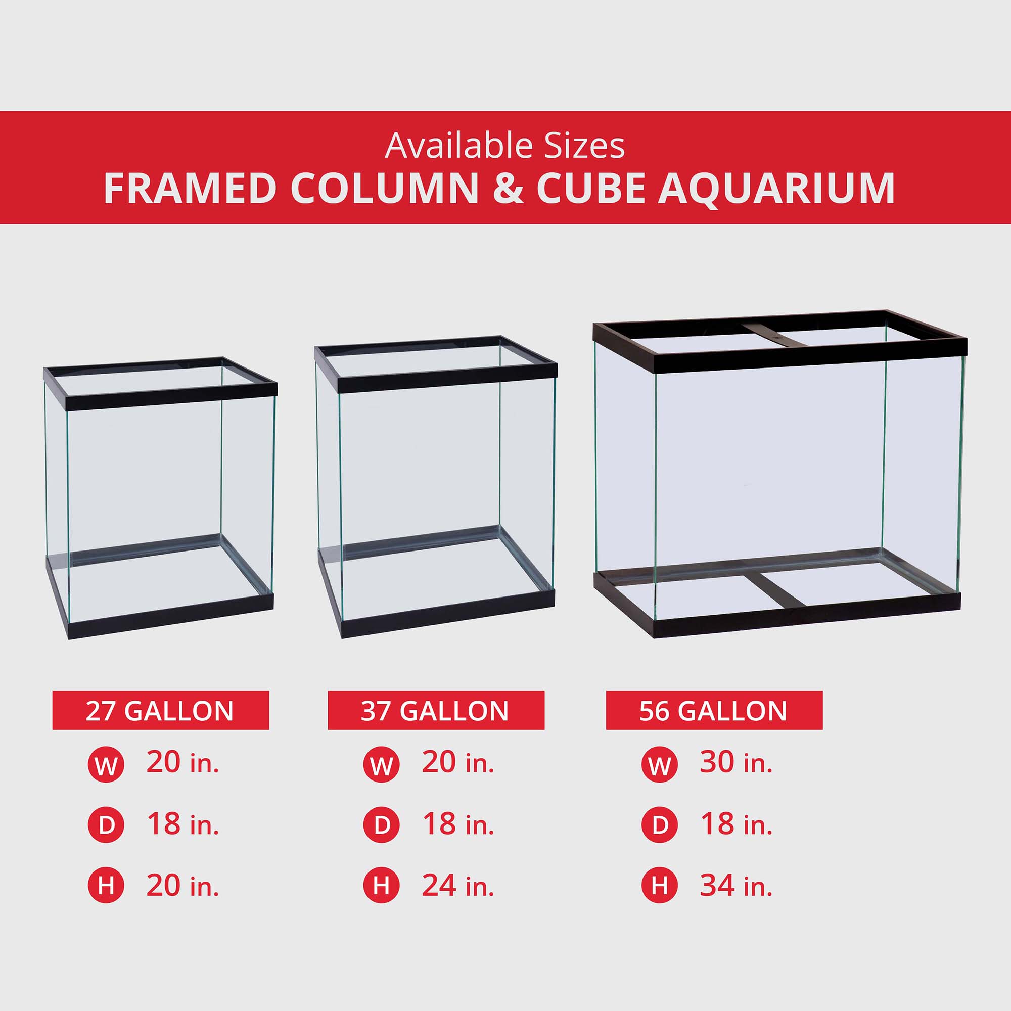 Framed Column Cube Aquarium Marineland